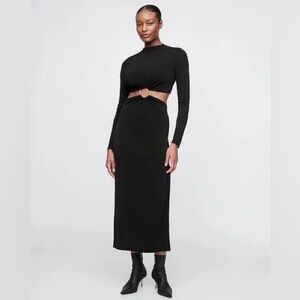Cult Gaia x Gap Black Dress with Gold detail